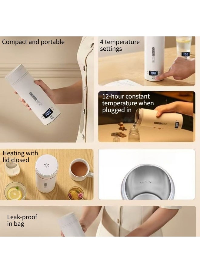 ✨450ml Portable Electric Kettle✨ 300W Fast Boil Travel Kettle with LCD Display | 4-Temp Control & Auto Shut-Off | 304 Stainless Steel - Image 5