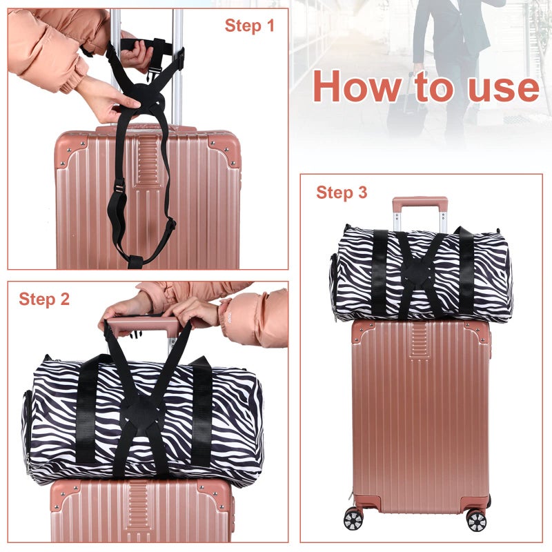 Saintrygo 4 Pack Luggage Straps Set, Add a Bag Luggage Straps, TSA Approved Suitcase Straps Accessories with Buckles for Travel Family(Black, Medium)  - Image 4