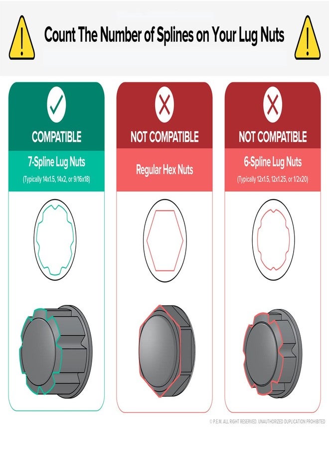 StanceMagic أداة مفتاح بديلة لمقبس موالف محرك ذو 7 نقاط من StanceMagic لقفل عجلة شاحنة SUV ذات 7 نقاط - متوافقة مع مفتاح ربط سداسي مقاس 19 مم 3/4 بوصة 21 مم 13/16 بوصة - أسود، قطعة واحدة - Image 2