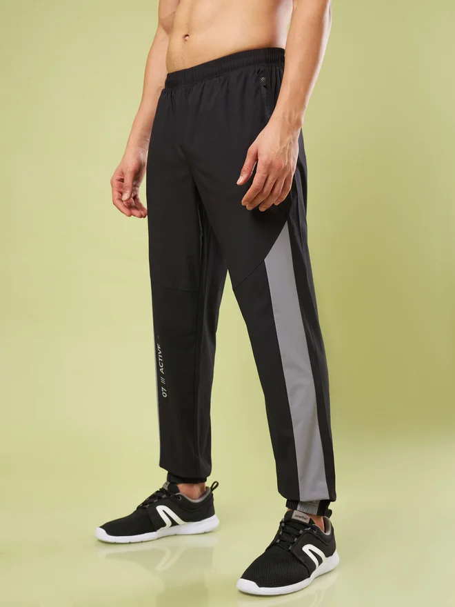 تكنوسبورت Technosport Color Block Woven Track Pants with Cuffs