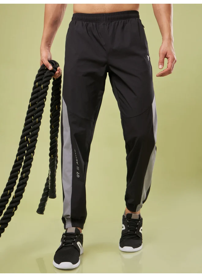 تكنوسبورت Technosport Color Block Woven Track Pants with Cuffs