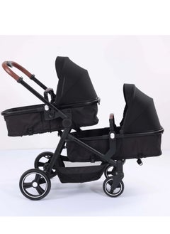 umbrella stroller umbrella twins snicker with carseat-black  - Image 1