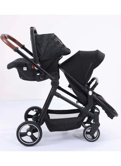 umbrella stroller umbrella twins snicker with carseat-black  - Image 2