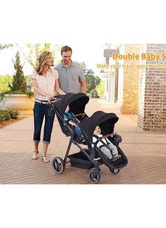 umbrella stroller umbrella twins snicker with carseat-black  - Image 4