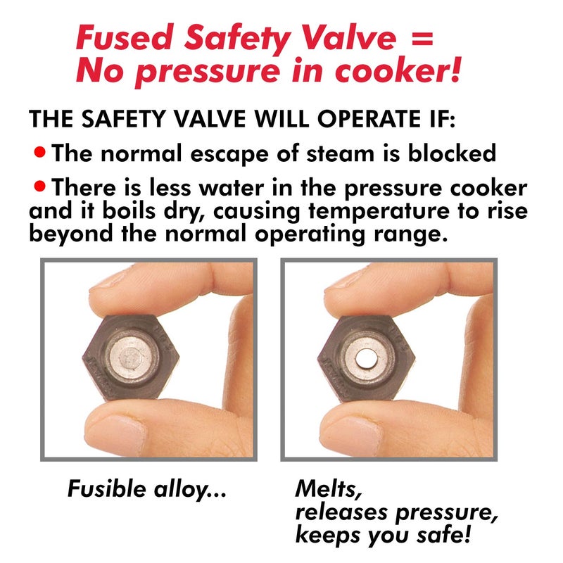 Hawkins B1010 3 Piece Pressure Cooker Safety Valve - B1010-3pcSet - Image 4