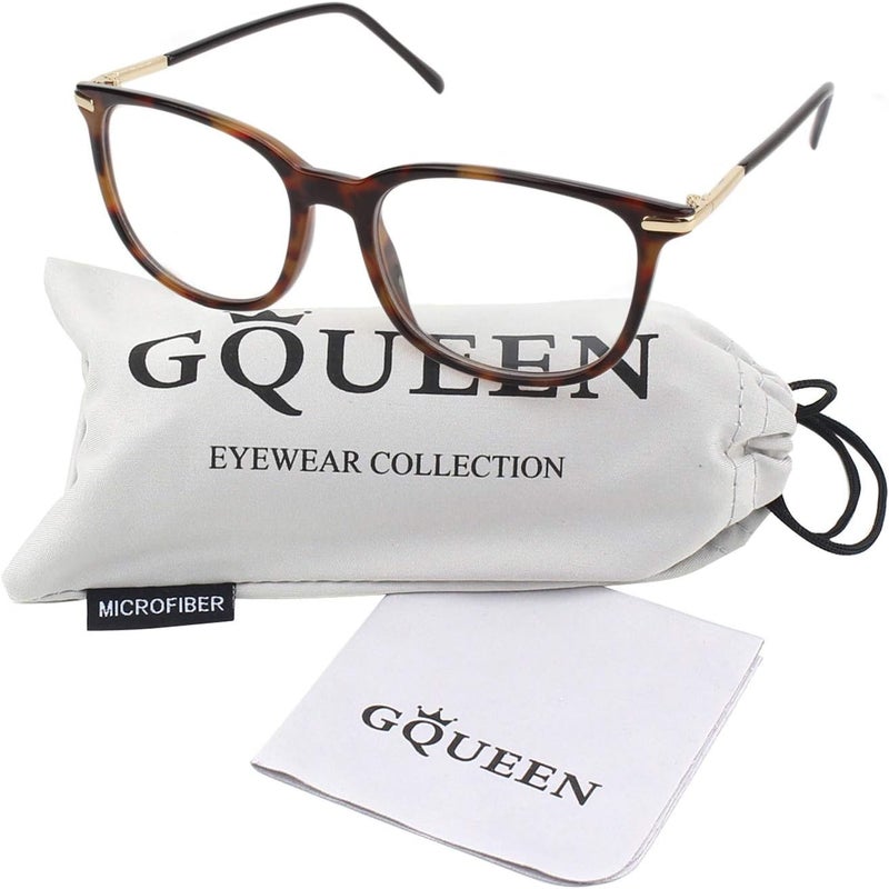 GQUEEN Fashion Fake Glasses Non Prescription Glasses Clear Lens Glasses Nerd Plain Frames Women Men, 201579 - Image 5