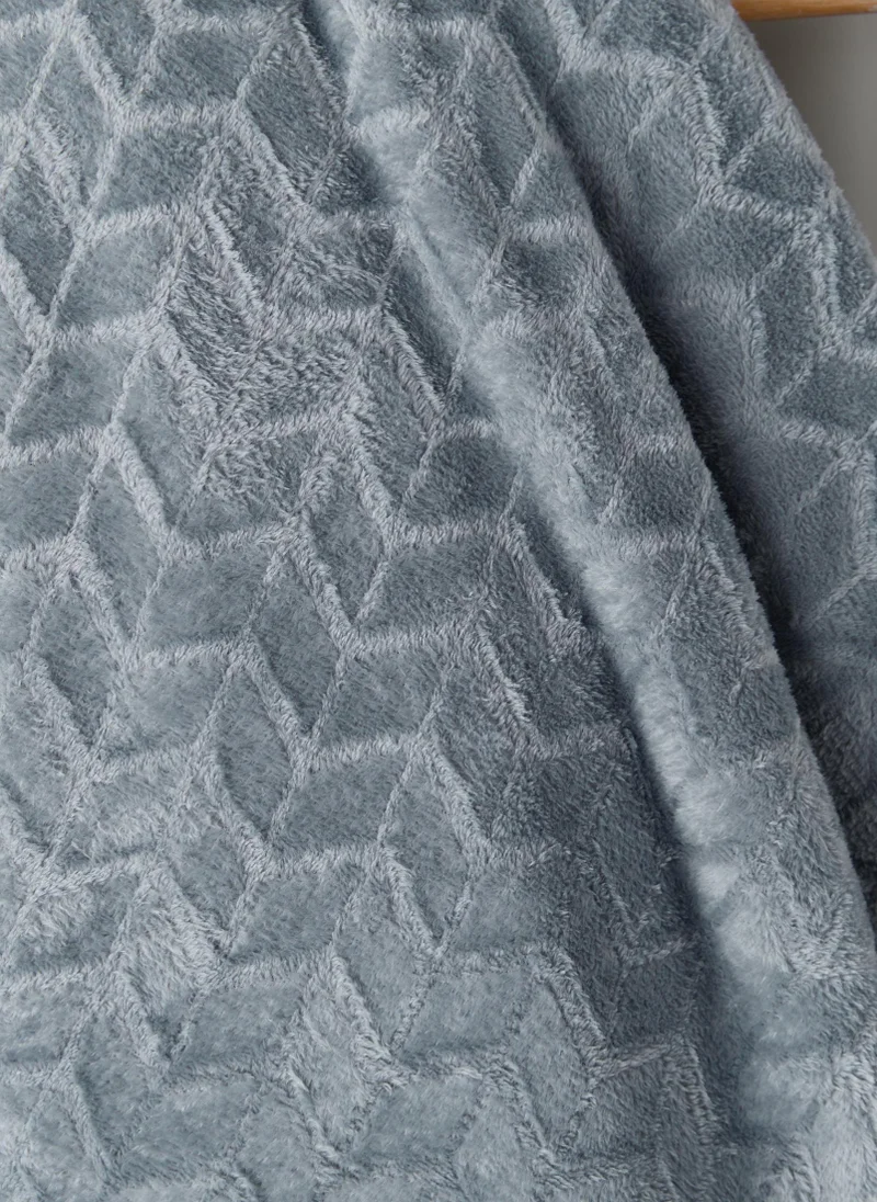 Matalan Grey Embossed Fleece Throw (200cm x 250cm)