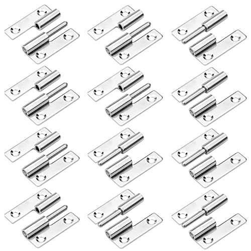 MOUNTAIN_ARK 12 Pack H Shaped Lift Off Hinges for Cabinet Door, 2" x 1-3/8", Stainless Steel 304 - Image 1