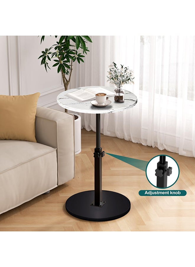 شو وو طاولة جانبية قابلة للتعديل، طاولة مستديرة، طاولة صغيرة بجانب السرير، طاولة جانبية عصرية منتصف القرن لغرفة المعيشة وغرفة النوم والزوايا والمكتب - Image 2