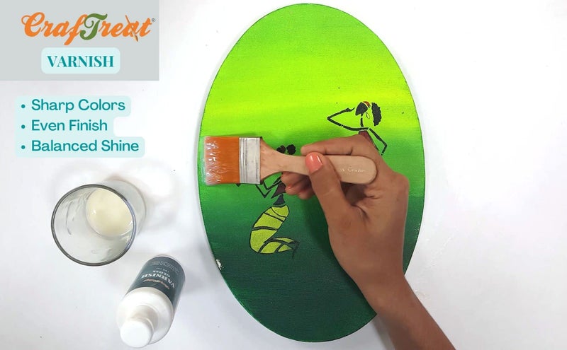 CrafTreat CrafTreat Premium Gloss Varnish - 250ml | Protective Top Coat for Acrylics, Clay, Wood & Canvas Art - Image 3
