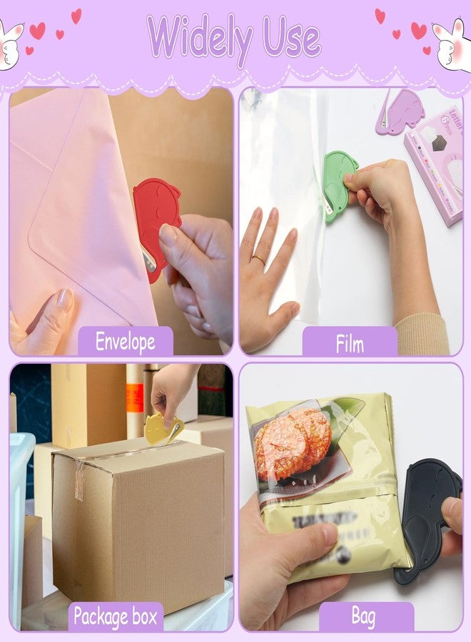 Luxiv 6 Pack Letter Opener Envelope Slitter Cat Shape, Luxiv Envelope Opener Slitter for Women, Men Mail Opener Tool Mini Safe Letter Opener Package Opener for Office, Home - Image 5