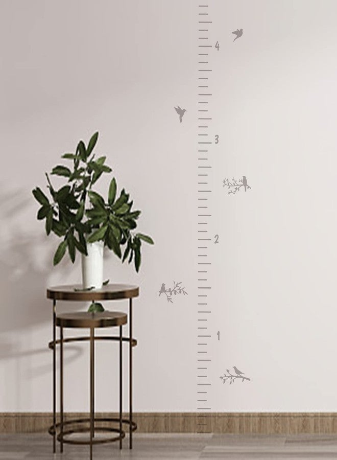 MAYJOYDIY 2pcs Height Chart Ruler Wall Stencils Flower Stencils for Painting 11.7×8.3 inches Reusable Stencils PET DIY Drawing Templates for Arts Crafts Wall Home Decor - Image 4