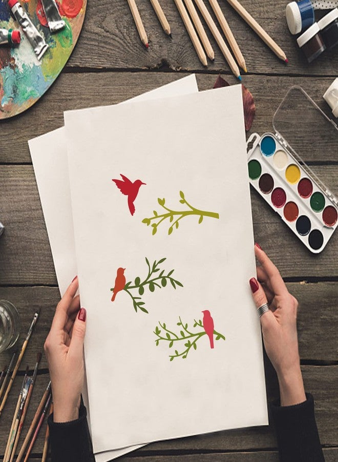 MAYJOYDIY 2pcs Height Chart Ruler Wall Stencils Flower Stencils for Painting 11.7×8.3 inches Reusable Stencils PET DIY Drawing Templates for Arts Crafts Wall Home Decor - Image 5