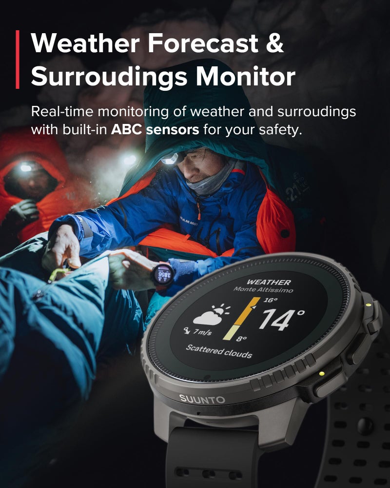 Suunto ساعة SUUNTO العمودية الشمسية الرياضية مع GPS، ساعة جري ببطارية تدوم 60 يومًا، ساعة ذكية متعددة الرياضات مع شاشة تعمل باللمس، دعم متقدم لصحة القلب والتعافي، نظام تحديد المواقع العالمي المزدوج، خريطة عالمية غير متصلة، لون التيتانيوم الأسود - Image 4