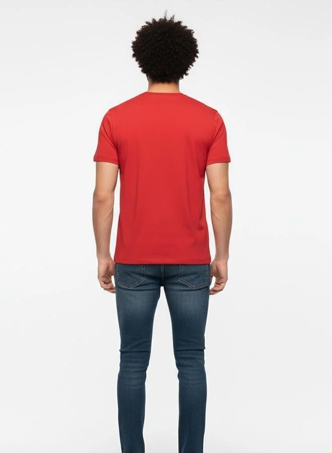 Take Two Men Red Flintstones Graphic Print T-Shirt