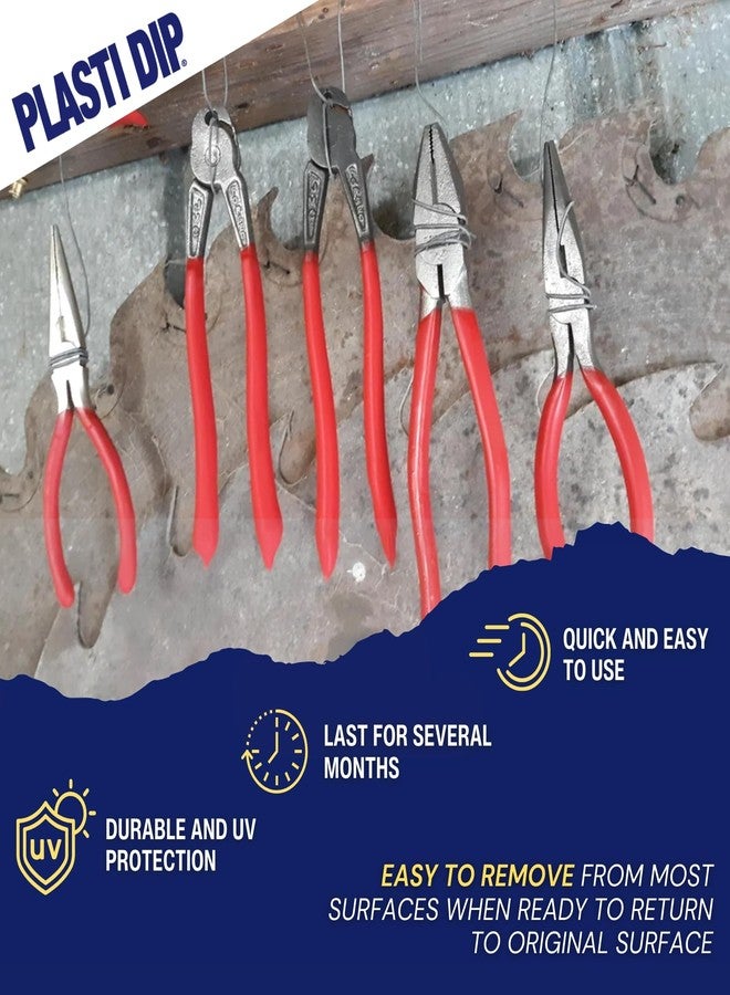 بلاستي ديب علبة غمس مطاطية سائلة حمراء من بلاستي ديب، 14.5 أونصة، لعشاق السيارات - طلاء مطاطي متين وقابل للتقشير، للأدوات - طلاء مقبض الأداة لمشاريع السيارات والمشاريع المنزلية - (عبوة من قطعتين) - Image 5