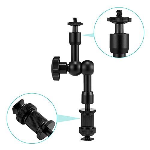 WANBY 7' Articulating Magic Friction Arm & Large Adjustable Super Clamp Pliers Clip with 1/4" and 3/8" Thread for DSLR Camera Rig, LCD Monitor, LED Flash Lights (7'Arm) - Image 3