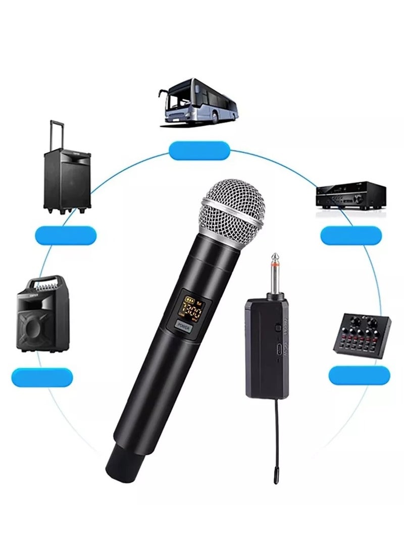 Generic - Wireless Microphone  UHF Cordless Dual Handheld Dynamic Mic Set With Rechargeable Receiver For Karaoke Party Voice Amplifier Singing Machine - Image 1