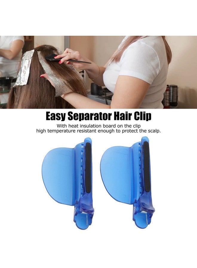 Ymiko Sectioning Clip2Pcs Sectioning Clips Heat Insulation Easy Speed Separator Clip Speed Separator Hair Clip For Wig Extension Hair Blue - Image 2