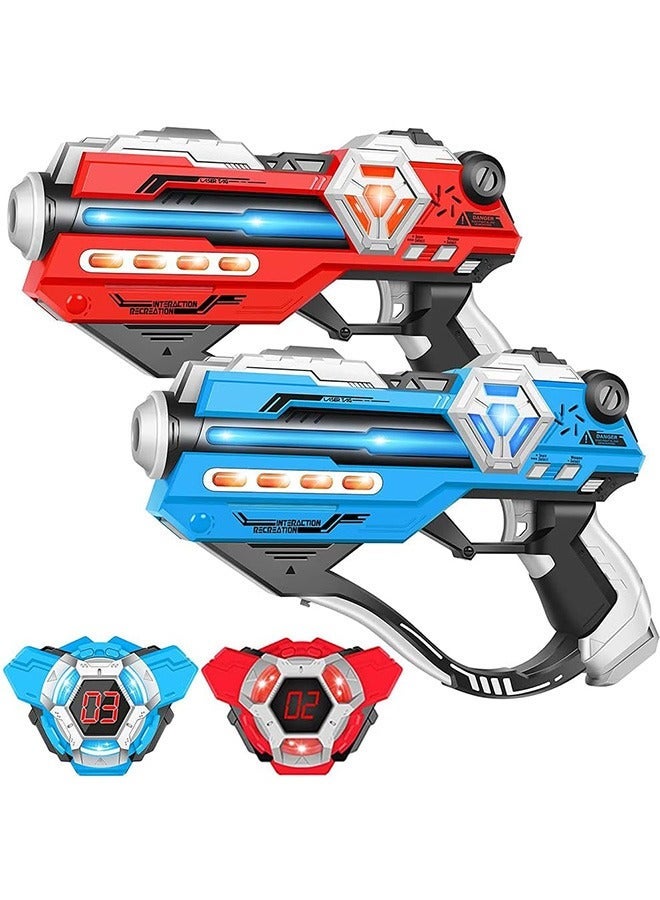 LENND Laser Tag Set of 2-Infrared Multi Function Laser toy and 2 Vests-Indoor&Outdoor Play Toy-Laser Tag Gifts for Boys Girls Teens and Team-Ages for 8 9 10 11 12+ - Image 1