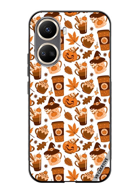 Protective Case Cover For Huawei Nova 10 SE Coffee Of Different Type Cozy Print Autumn Mood Design Multicolour