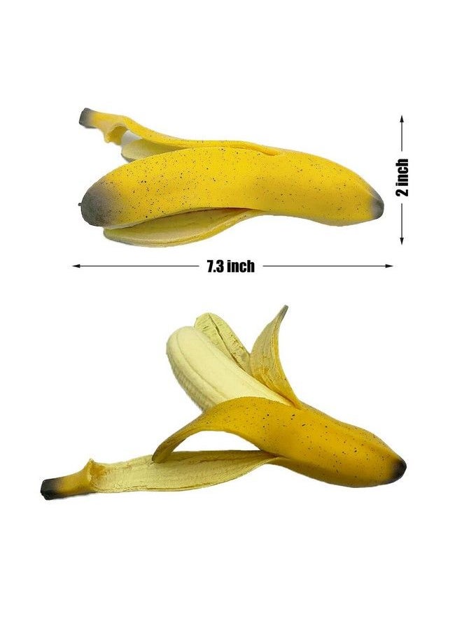 Generic - Pack Of 2 Squishy Banana Toys Simulation Banana Squishy Squeeze Toys, Eutreec Super Soft Stress Relief Spotted Peeled Banana Party Favors For Kids Toy For Boys Girls Adults April Fool Day - Image 1
