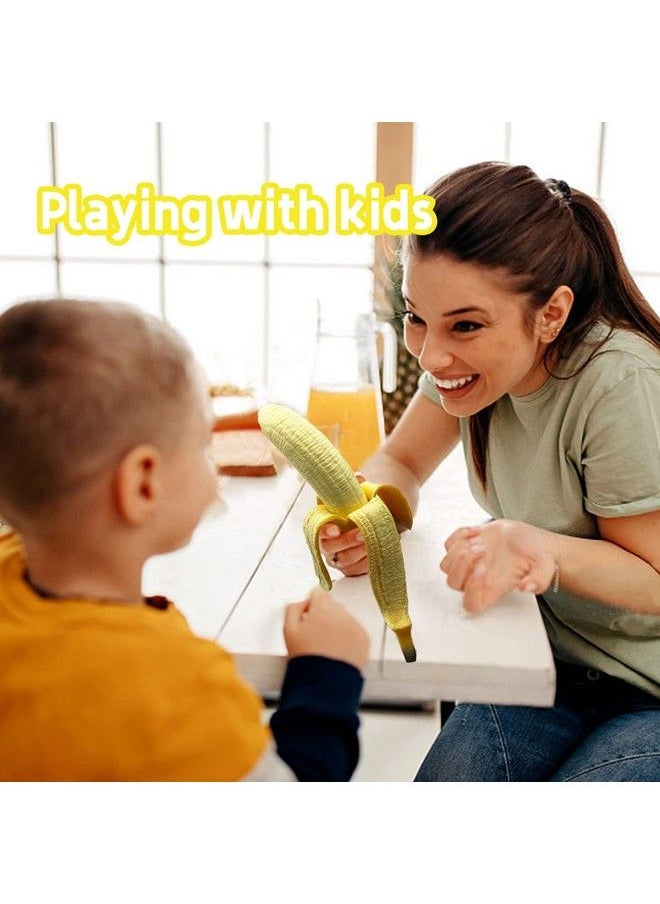 Generic - Pack Of 2 Squishy Banana Toys Simulation Banana Squishy Squeeze Toys, Eutreec Super Soft Stress Relief Spotted Peeled Banana Party Favors For Kids Toy For Boys Girls Adults April Fool Day - Image 1