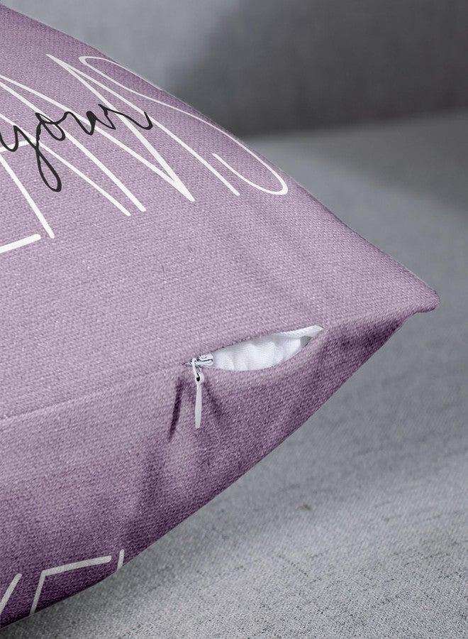 Emvency Purple Throw Pillow Cover Rustic Follow Your Dreams Light Purple Decorative Pillow Case Monogram Home Decor Rectangle Queen Size 20x30 Inch Cushion Pillowcase - Image 2
