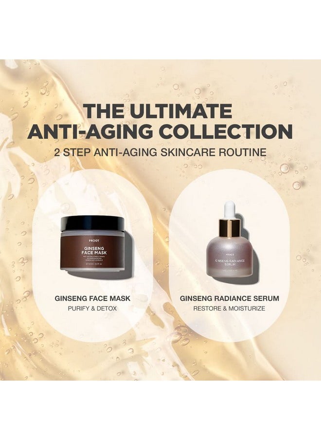 Proot Ginseng Face Mask 52.9% Korean Red Ginseng Extract Skin Rejuvenating Formula For Wrinkles Finelines Firmness And Elasticity Korean Skin Care Vegan Crueltyfree 3.4 Fl. Oz.  - Image 3