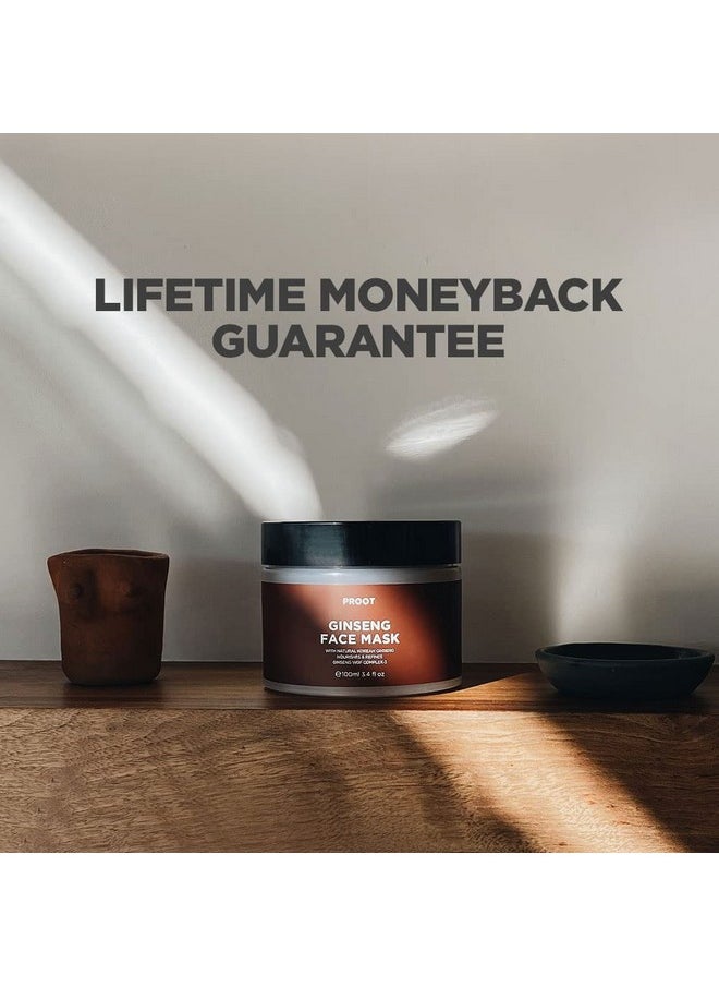 Proot Ginseng Face Mask 52.9% Korean Red Ginseng Extract Skin Rejuvenating Formula For Wrinkles Finelines Firmness And Elasticity Korean Skin Care Vegan Crueltyfree 3.4 Fl. Oz.  - Image 4