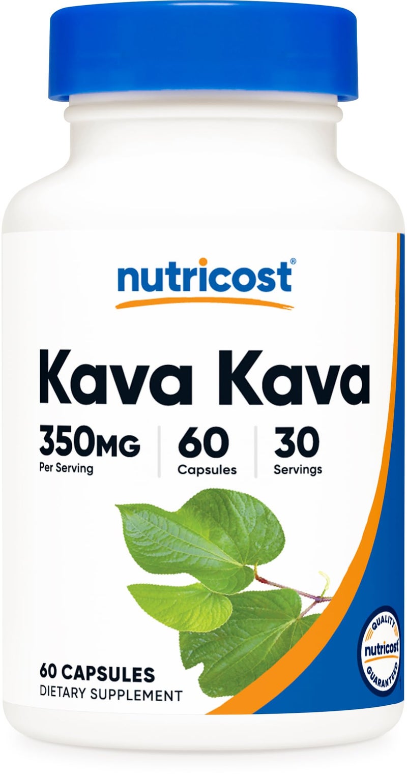 Nutricost Kava Kava Capsules 350 MG Per Serving, 60 Capsules, 30 Servings - Non-GMO, Vegan - Image 1