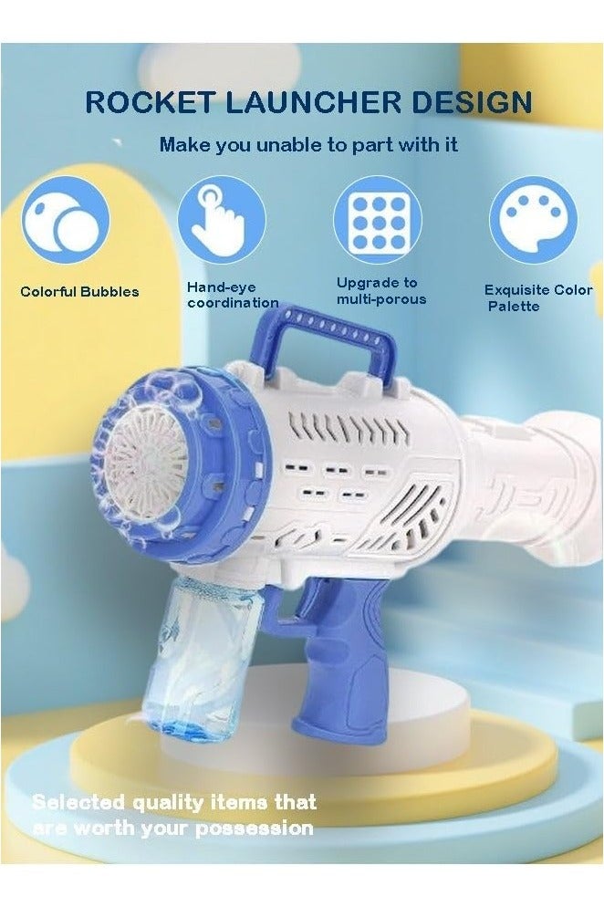 Rocket Launcher Bubble Machine – Blue Color, Automatic Bubble Blower Toy for Kids, Outdoor Party & Play Fun  - Image 5