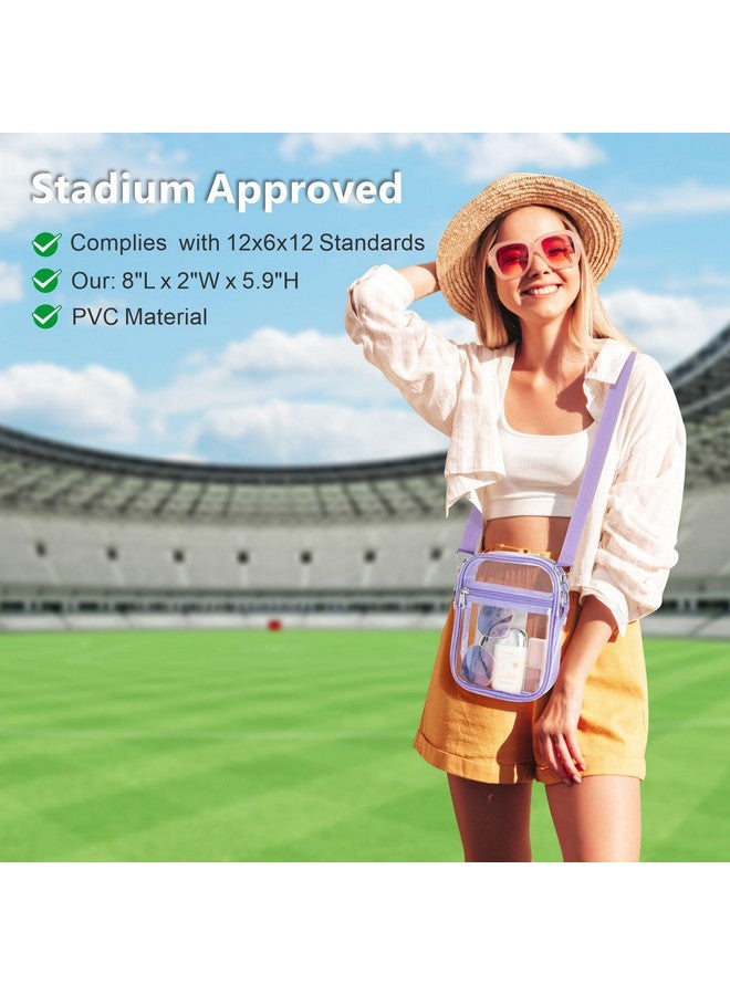 PACKISM Clear Bag Stadium Approved - Clear Purses for Women Stadium Transparent Crossbody Bag for Concert Sporting Events Festivals, Purple - Image 1
