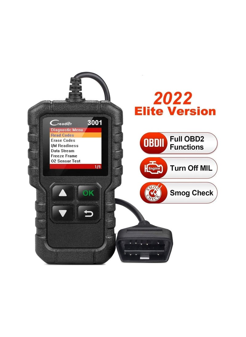 Launch - Creader 3001 OBD2 Scanner Automotive Car Diagnostic Check Engine Light O2 Sensor Systems OBD Code Readers Scan Tool for All OBDII Protocol Cars Since 1996 - Image 1
