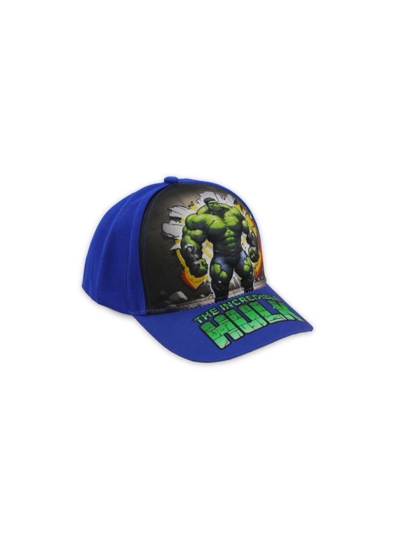 Boys Cap – Blue with Hulk Print - Image 1