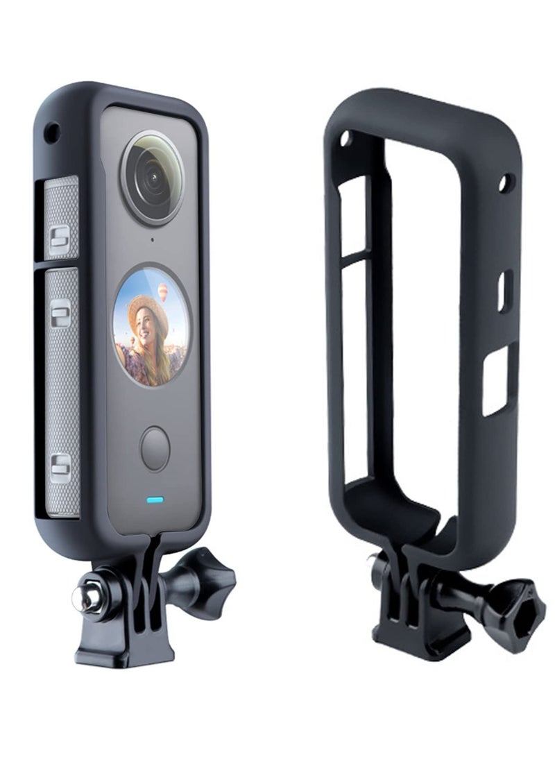Protective Case for Insta360 One X2 Frame Panoramic Camera Cage Frame Housing Case Action Camera Compatible with Insta360 X2 Rubber Protective Frame - Image 1