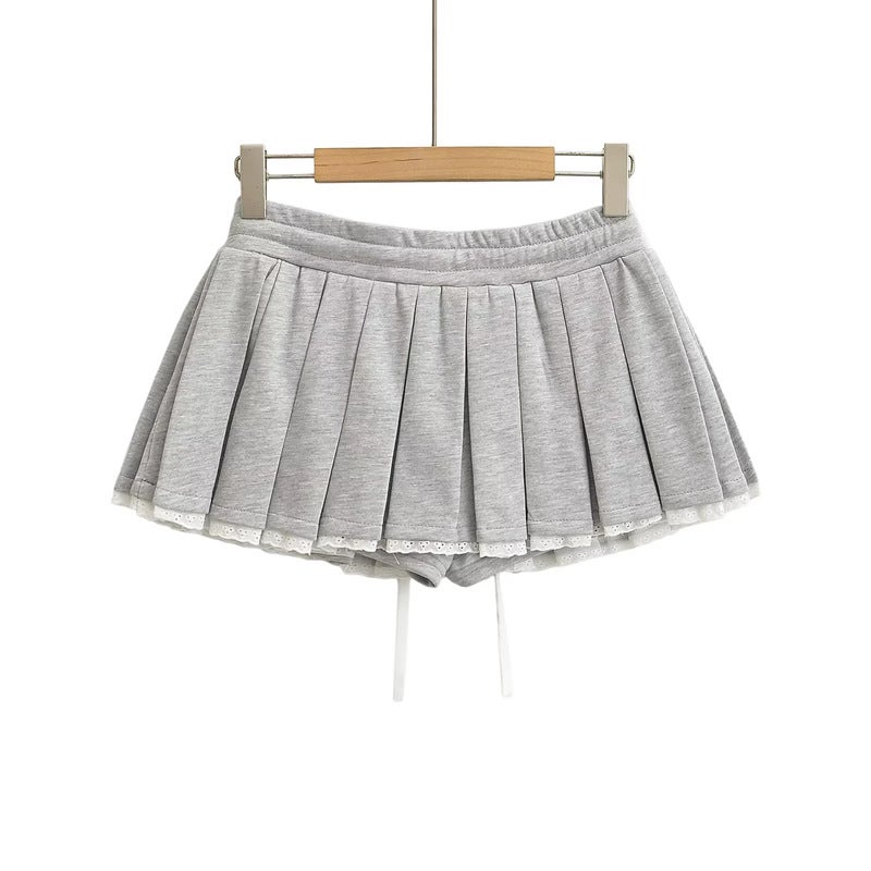 Korean fashion contrast color design hot girl skirt summer new elastic high waist anti-light pleated skirt women - Image 5