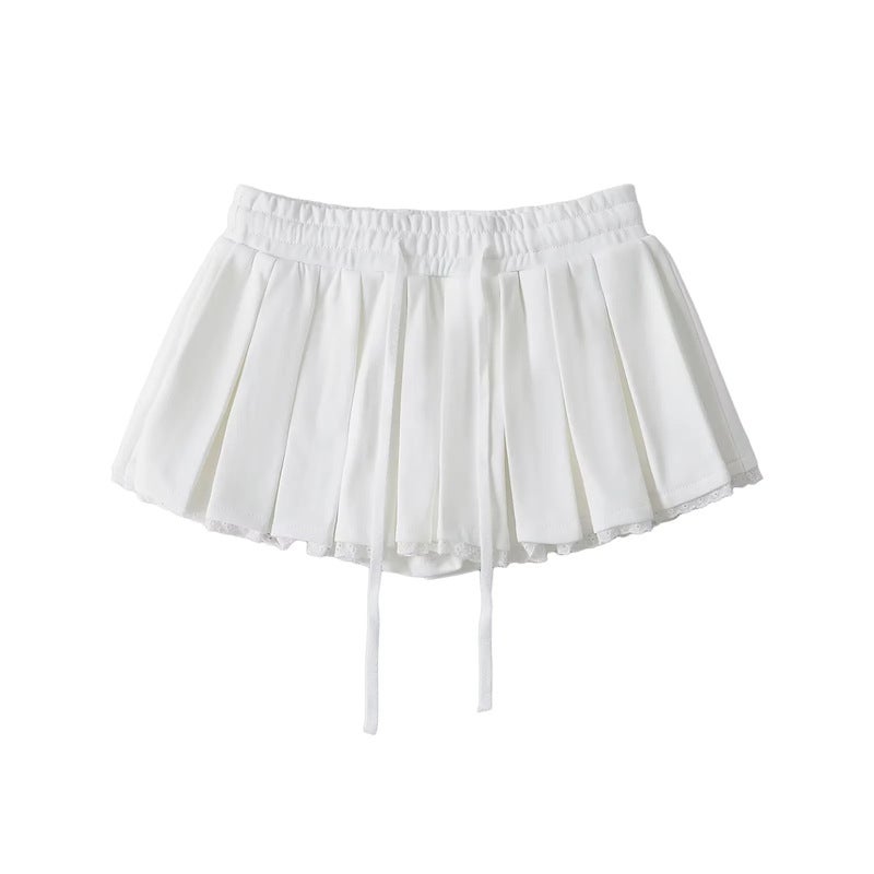 Korean fashion contrast color design hot girl skirt summer new elastic high waist anti-light pleated skirt women - Image 4