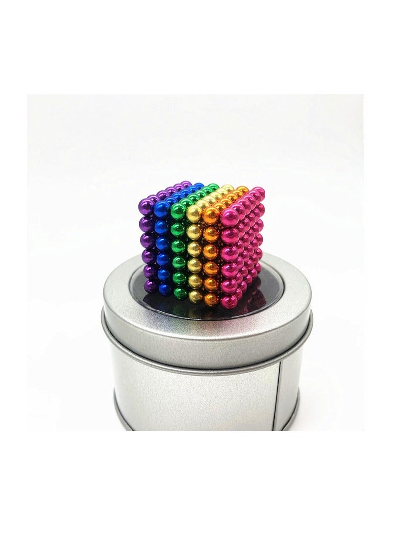 ميكسد 216pcs 5mm الكرة مجموعة السحر المغناطيس مكعب بناء لعبة للتخفيف من الإجهاد خلط 6-لون، مناسبة لمدة 13 سنة + - Image 2