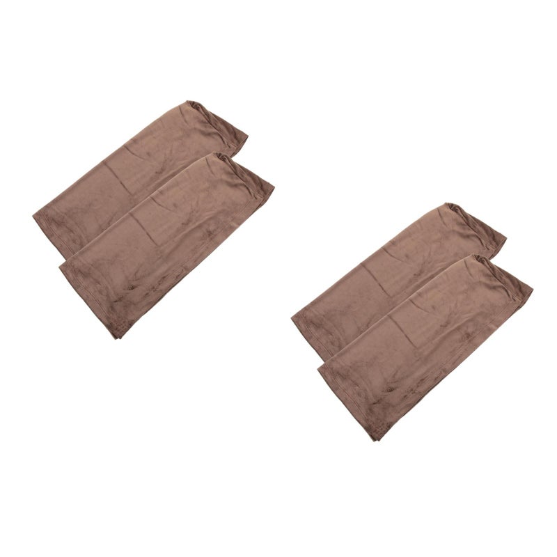 4 Pcs Universal Sofa Armrest Cover Elastic Armrest Protector Color Armrest Protective Cloth Khaki - Image 5