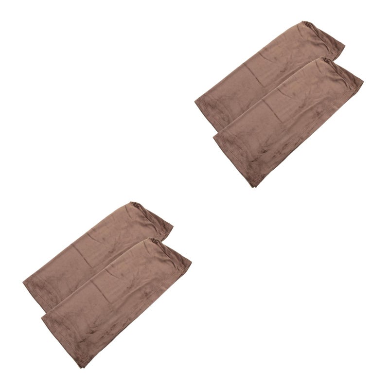 4 Pcs Universal Sofa Armrest Cover Elastic Armrest Protector Color Armrest Protective Cloth Khaki - Image 2