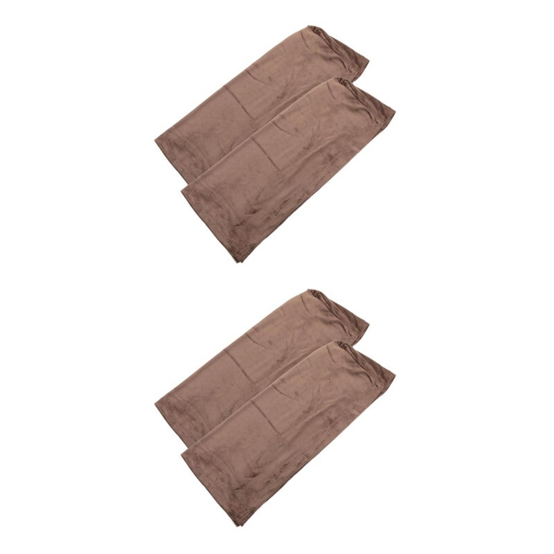 4 Pcs Universal Sofa Armrest Cover Elastic Armrest Protector Color Armrest Protective Cloth Khaki - Image 1