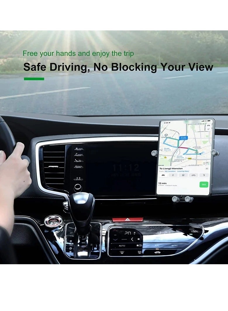 Oatsbasf Car Phone Holder Air Vent, Folding Screen Phone Mount Cradle Bracket, Shockproof And Freely Retractable Long Arm Suction Cup Car Phone Mount For Foldable Dual Screen Smartphones, (Black) - Image 4