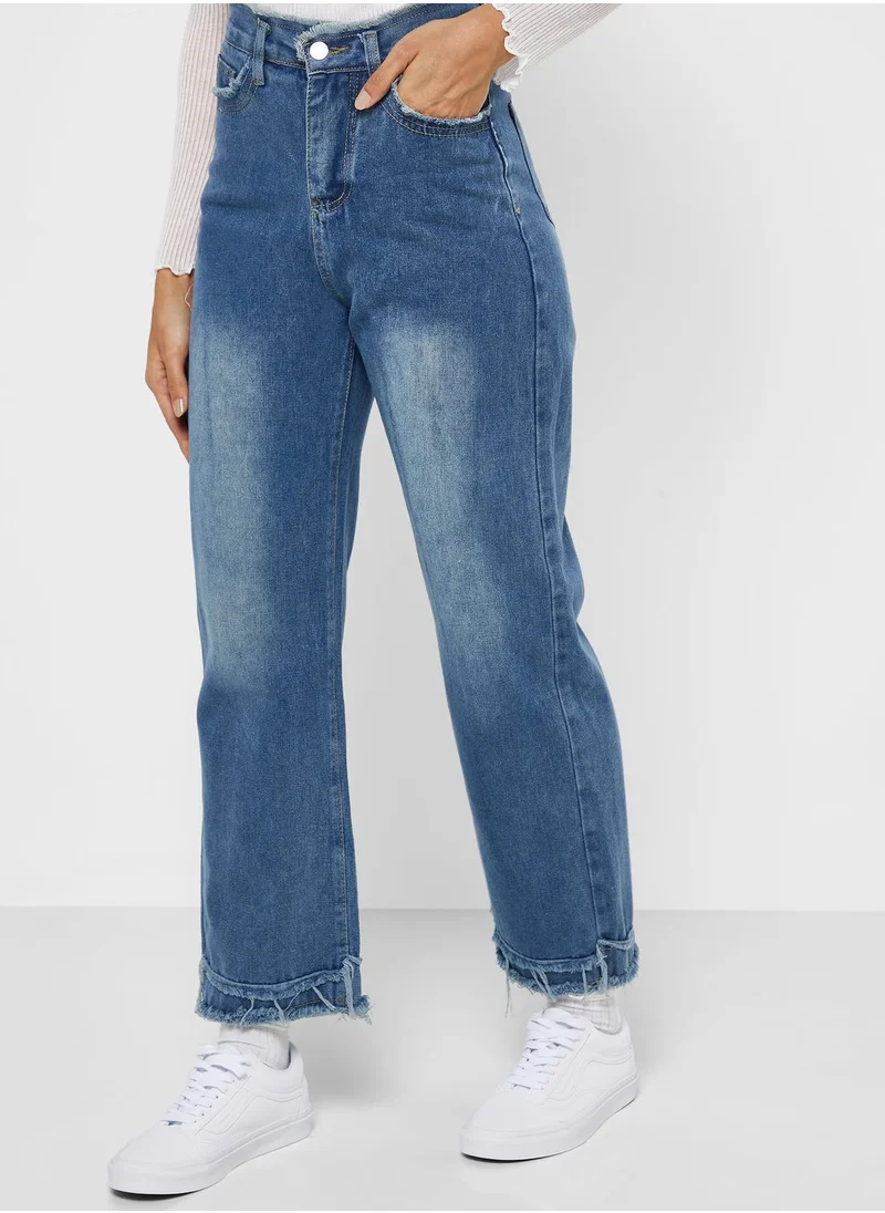 Ginger Raw Edge Detail Jeans