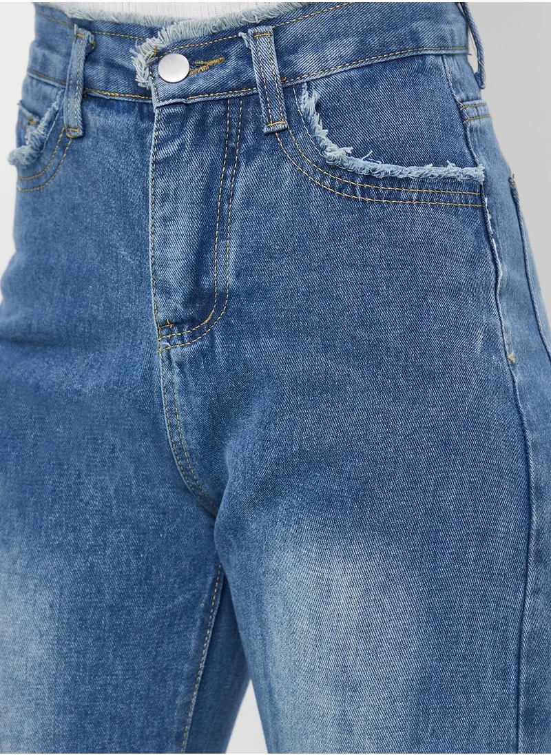 Ginger Raw Edge Detail Jeans