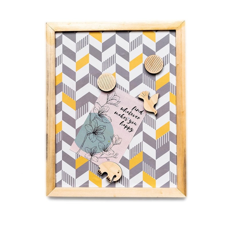 IVEI Whiteboard, Metal board & Pin Board (Small) - Set of 3 - Yellow - Image 4