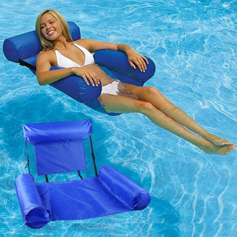 Water inflatable recliner, floating bed foldable double backrest floating row - Image 2