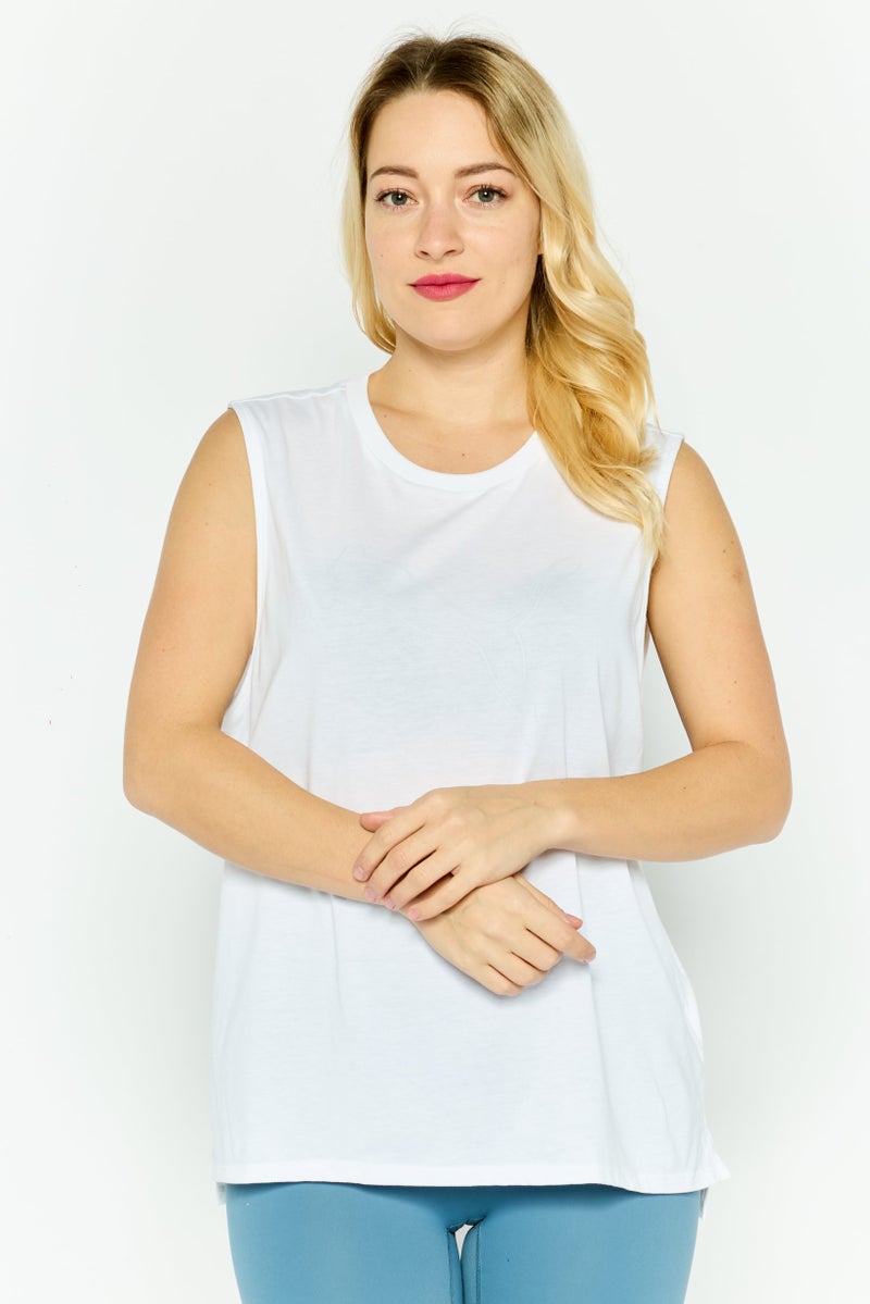 Women Sportswear Fit Sleeveless Training Top, White