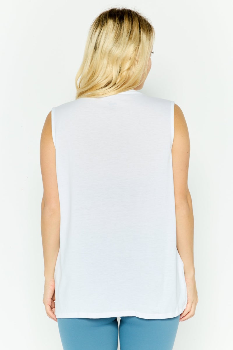 Women Sportswear Fit Sleeveless Training Top, White