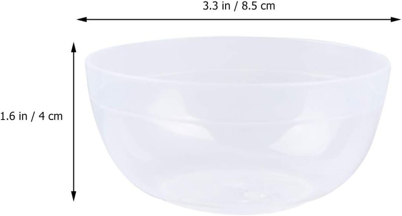 klarako 10Sets Slime Bowl Slime Mixing Tool Makeup Bowl Crystal Mud Mixing Bowls Plastic Glue Mixer for Makeup Kids Crafts (Transparent) - Image 2